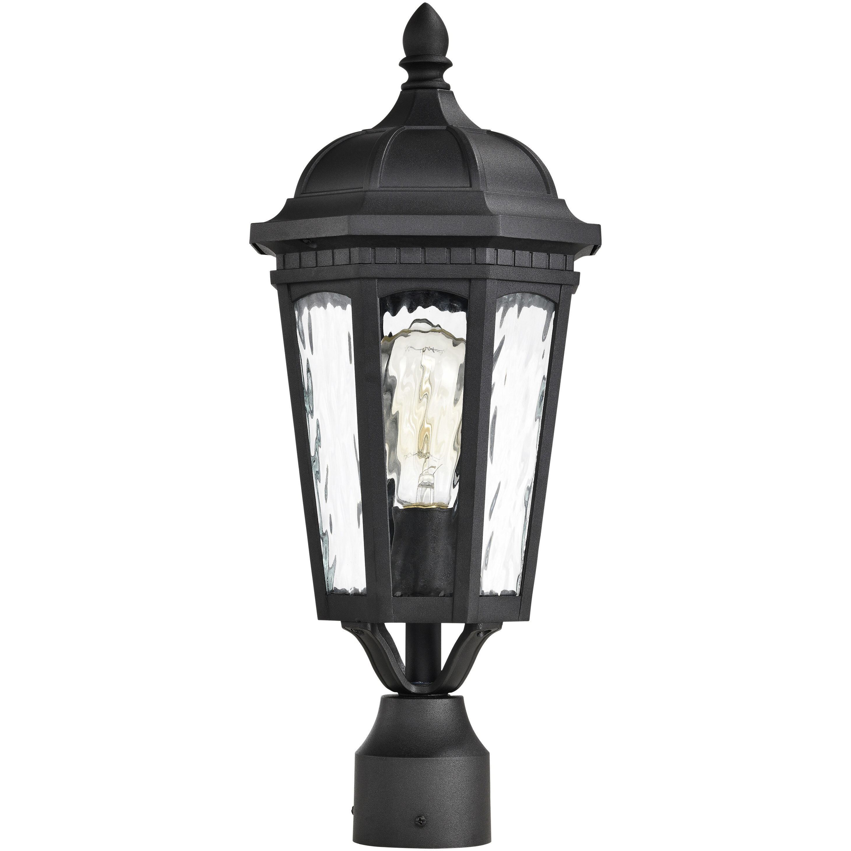 East River 20 inch Matte Black Post Lantern
