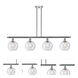 Ballston Athens LED 48 inch Polished Chrome Island Light Ceiling Light in Seedy Glass