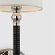 Chapman & Myers Basden LED 5.5 inch Polished Nickel and Black Rattan Sconce Wall Light, Medium
