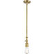 Franklin Restoration Railroad LED 8 inch Satin Gold Mini Pendant Ceiling Light, Franklin Restoration
