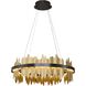 FT Series LED 23.6 inch Black and Brass Chandelier Ceiling Light
