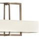 Hampton 4 Light 42 inch Brushed Bronze Indoor Linear Chandelier Ceiling Light