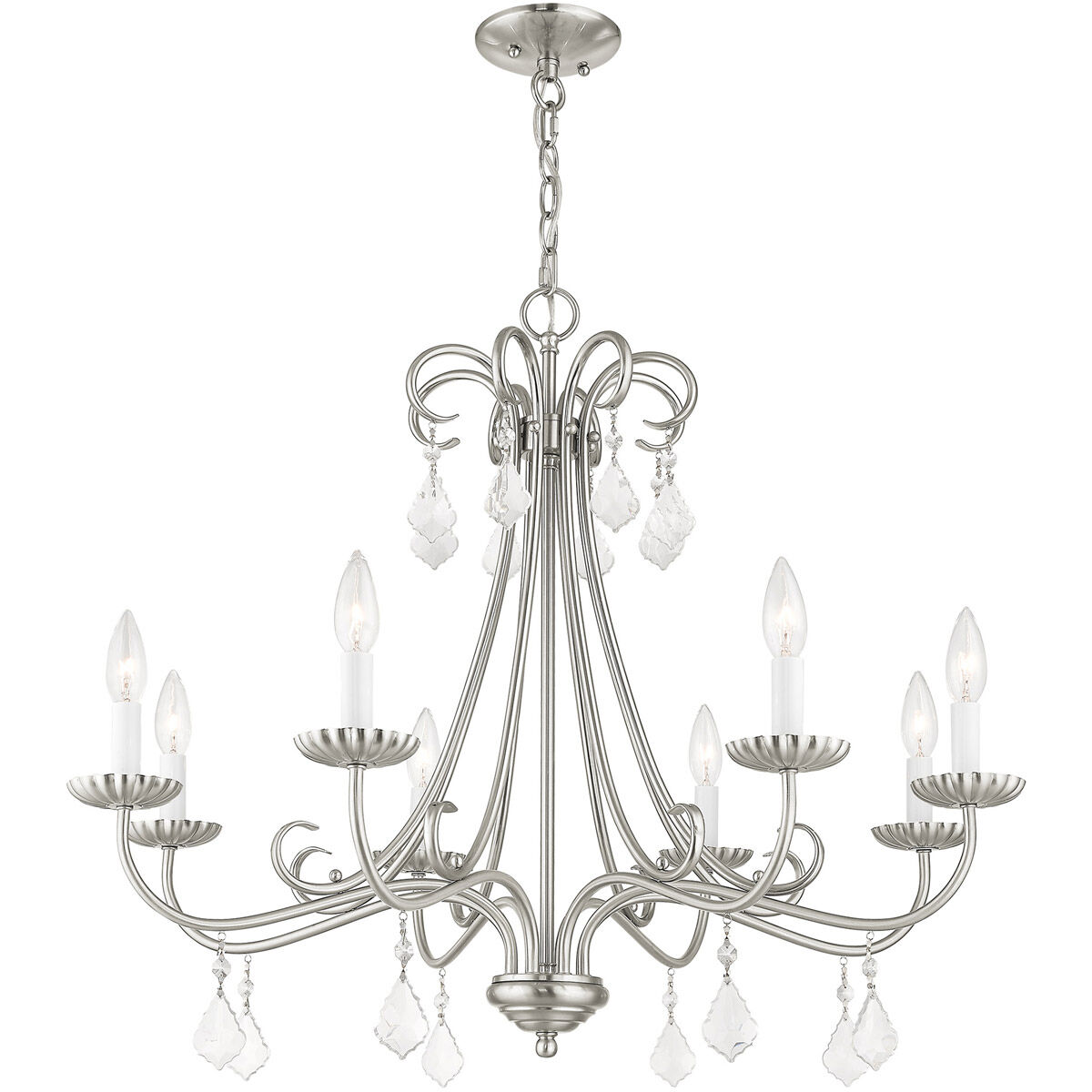 Daphne 8 Light 29.75 inch Brushed Nickel Chandelier Ceiling Light
