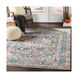 Morocco 87 X 63 inch Navy/Pale Blue/Teal/Charcoal/Light Gray/Saffron Rugs, Rectangle