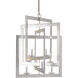 Middleton 8 Light 28 inch Contemporary Silver Leaf Chandelier Ceiling Light