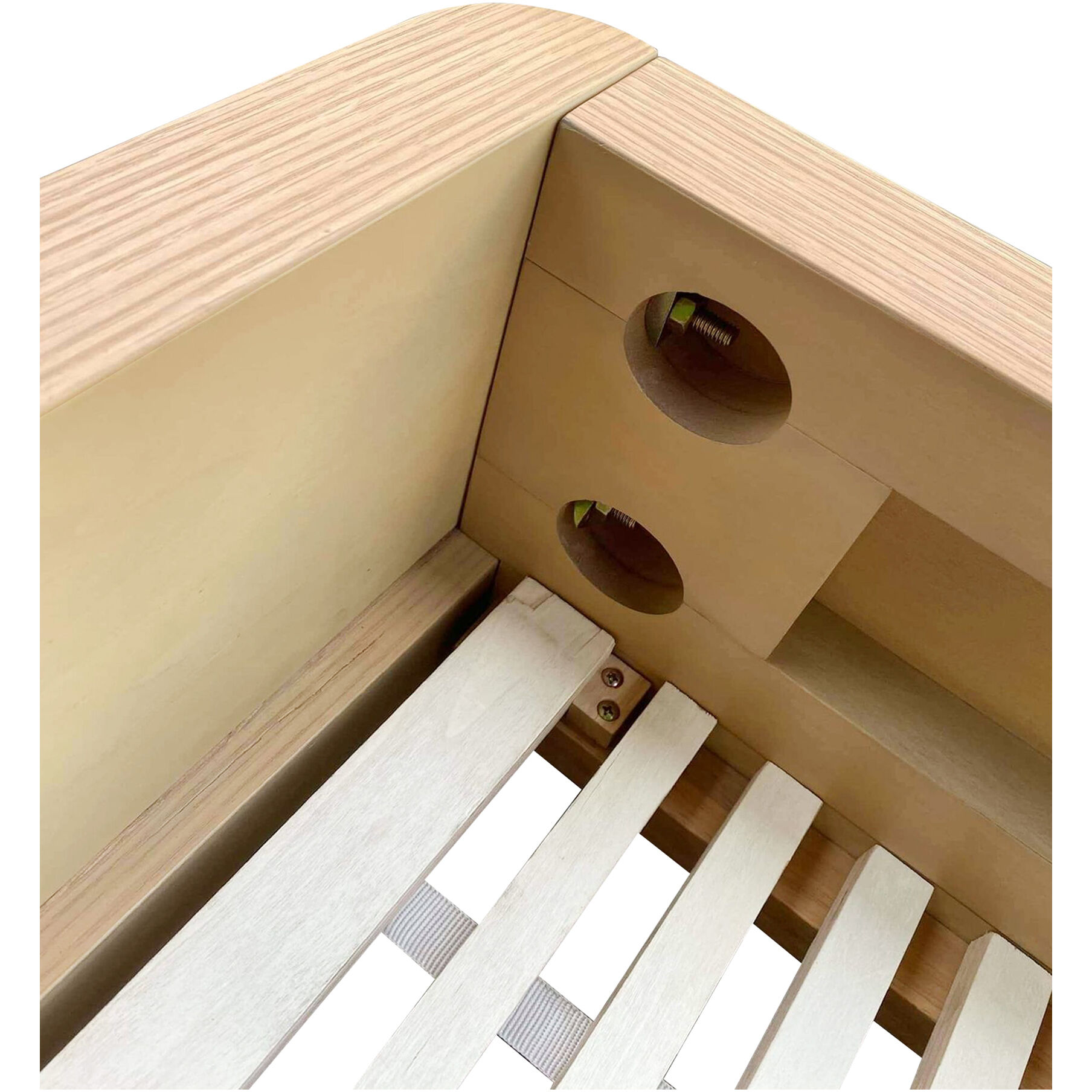 Round Off Brown Bed, Queen