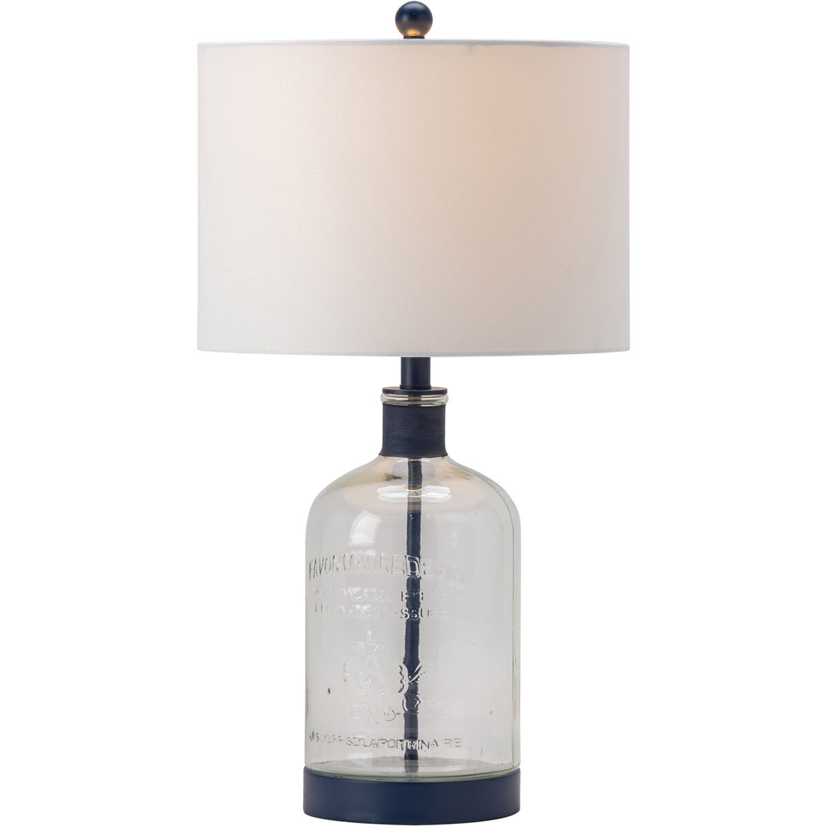 Amelia 27 inch 150.00 watt Clear and Blue Table Lamp Portable Light
