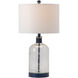 Amelia 27 inch 150.00 watt Clear and Blue Table Lamp Portable Light