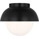 Drew & Jonathan Hyde 1 Light 8 inch Midnight Black Flush Mount Ceiling Light