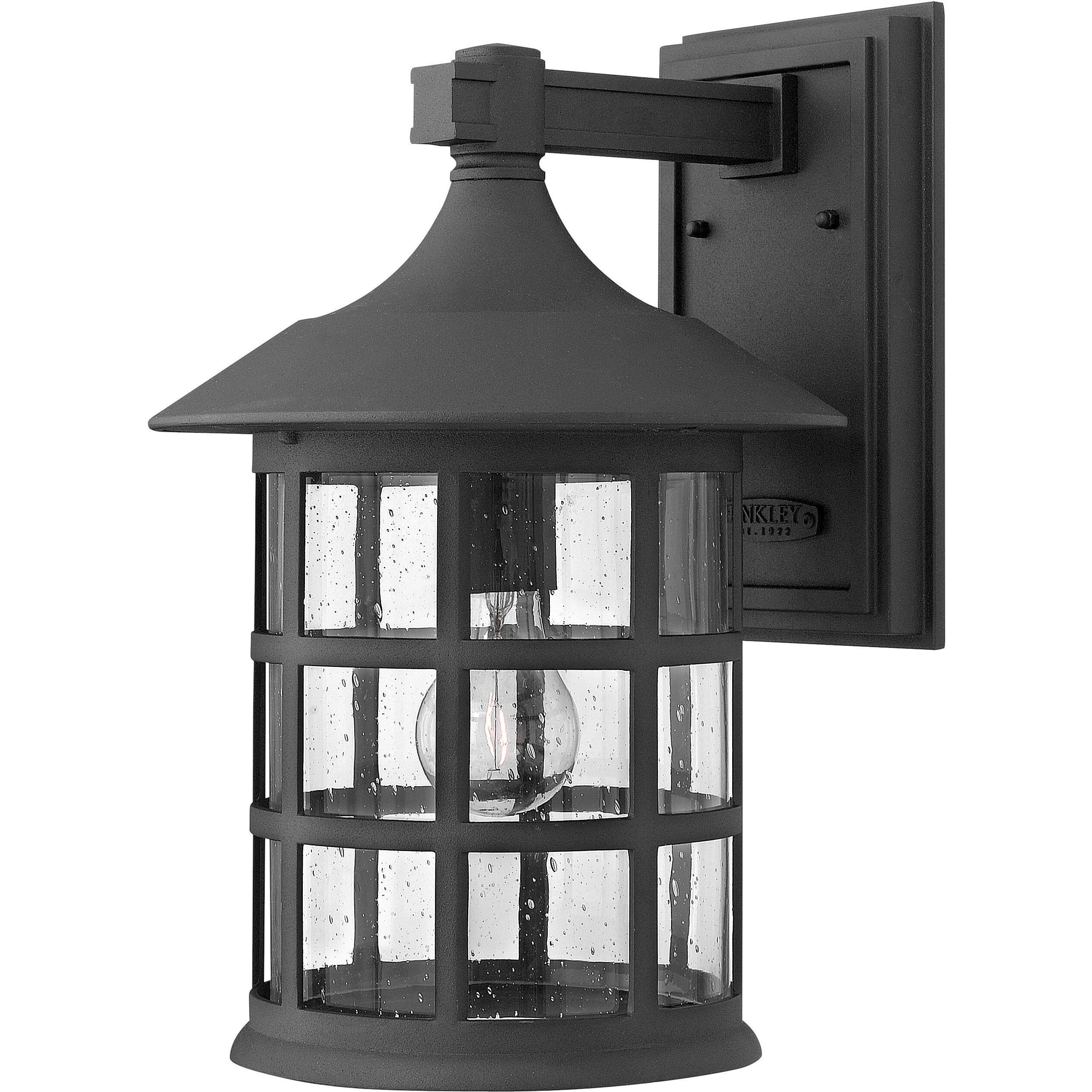 Freeport Outdoor Wall Mount Lantern in Black, Large