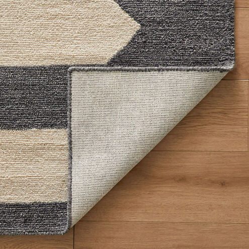 Kali 90 X 63 inch Grey/White Rug in 5 x 7