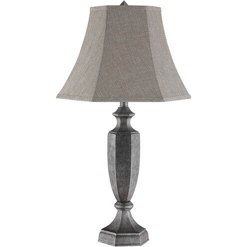 August 30 inch 150.00 watt Pewter Table Lamp Portable Light