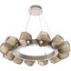 Gem LED 36 inch Beige Silver Chandelier Ceiling Light in Metallic Beige Silver, Bronze, 2700K LED, Radial Ring