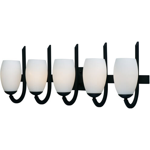 Taylor 5 Light 32 inch Textured Black Bath Vanity Wall Light in E26 Medium