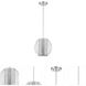 Phoenix 1 Light 8.25 inch Metallic Silver Pendant Ceiling Light