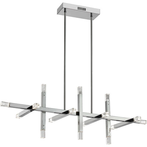 Francesca LED 40 inch Polished Chrome Horizontal Chandelier Ceiling Light