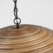 Suzanne Kasler Emerson LED 29.25 inch Bronze Pendant Ceiling Light in Natural Rattan