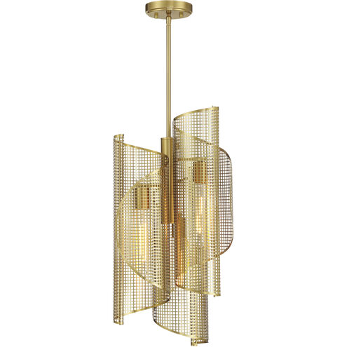 Hillbourne 3 Light 14 inch Warm Brass Pendant Ceiling Light
