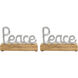 Season's Greetings Silver with Natural Holiday Table Decor, Peace