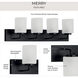 Merry 4 Light 30 inch Matte Black Bath Vanity Light Wall Light