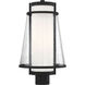 Anau 1 Light 18.38 inch Matte Black and Glass Outdoor Post Lantern