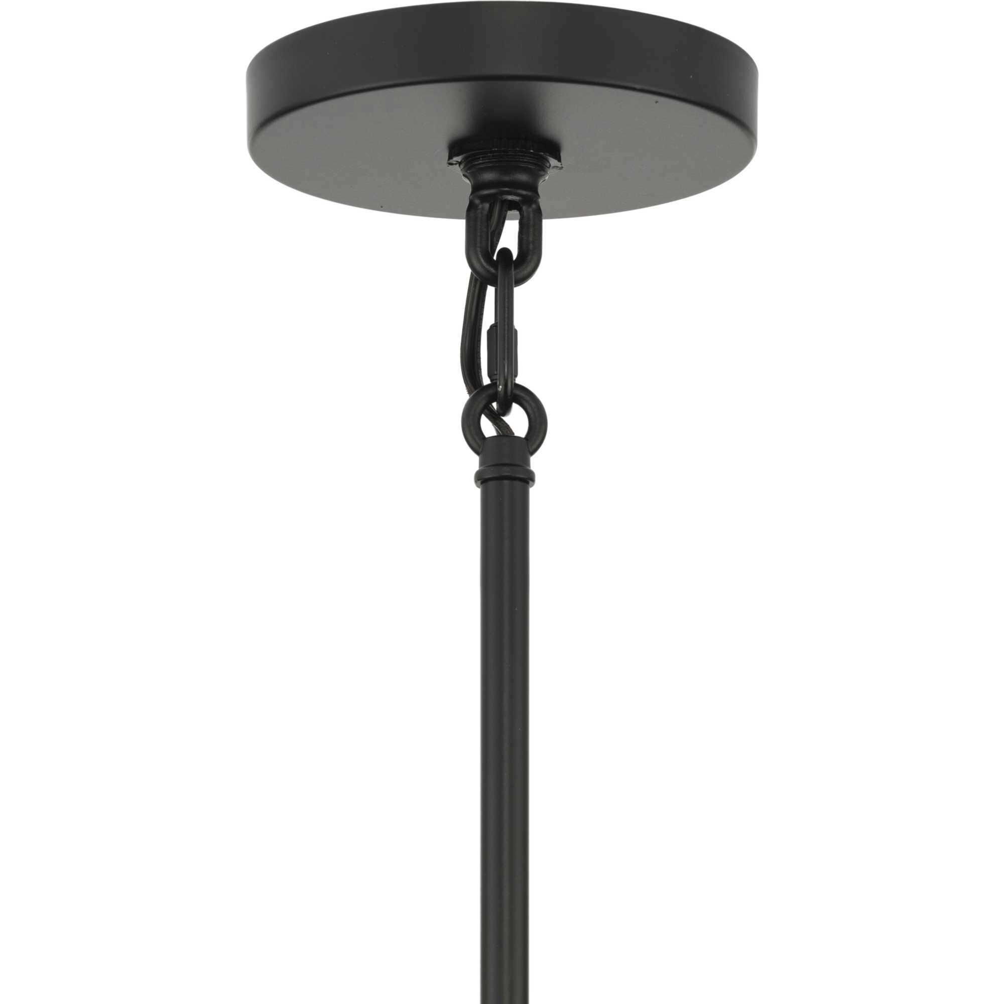 Rivera 6 Light 30 inch Matte Black Chandelier Ceiling Light, Design Series