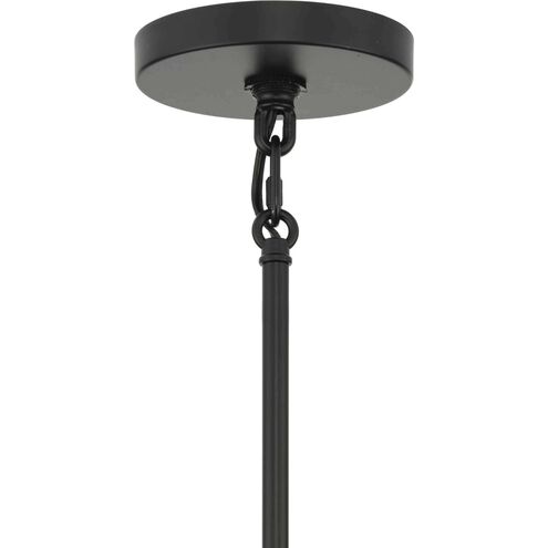 Rivera 6 Light 30 inch Matte Black Chandelier Ceiling Light, Design Series