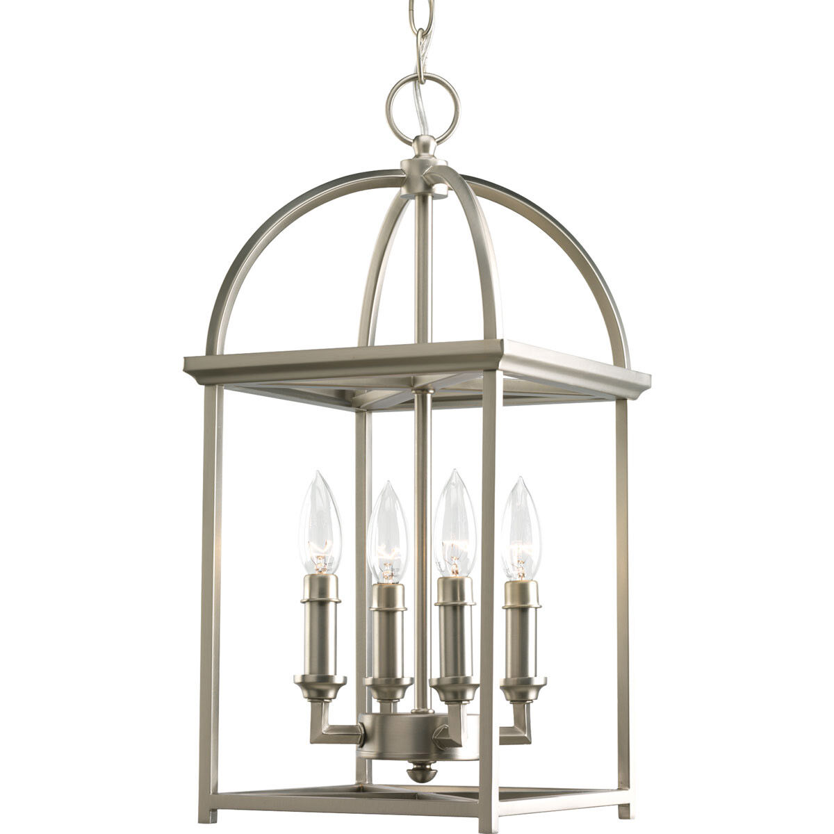 Fiona 4 Light 9.44 inch Burnished Silver Foyer Lantern Pendant Ceiling Light