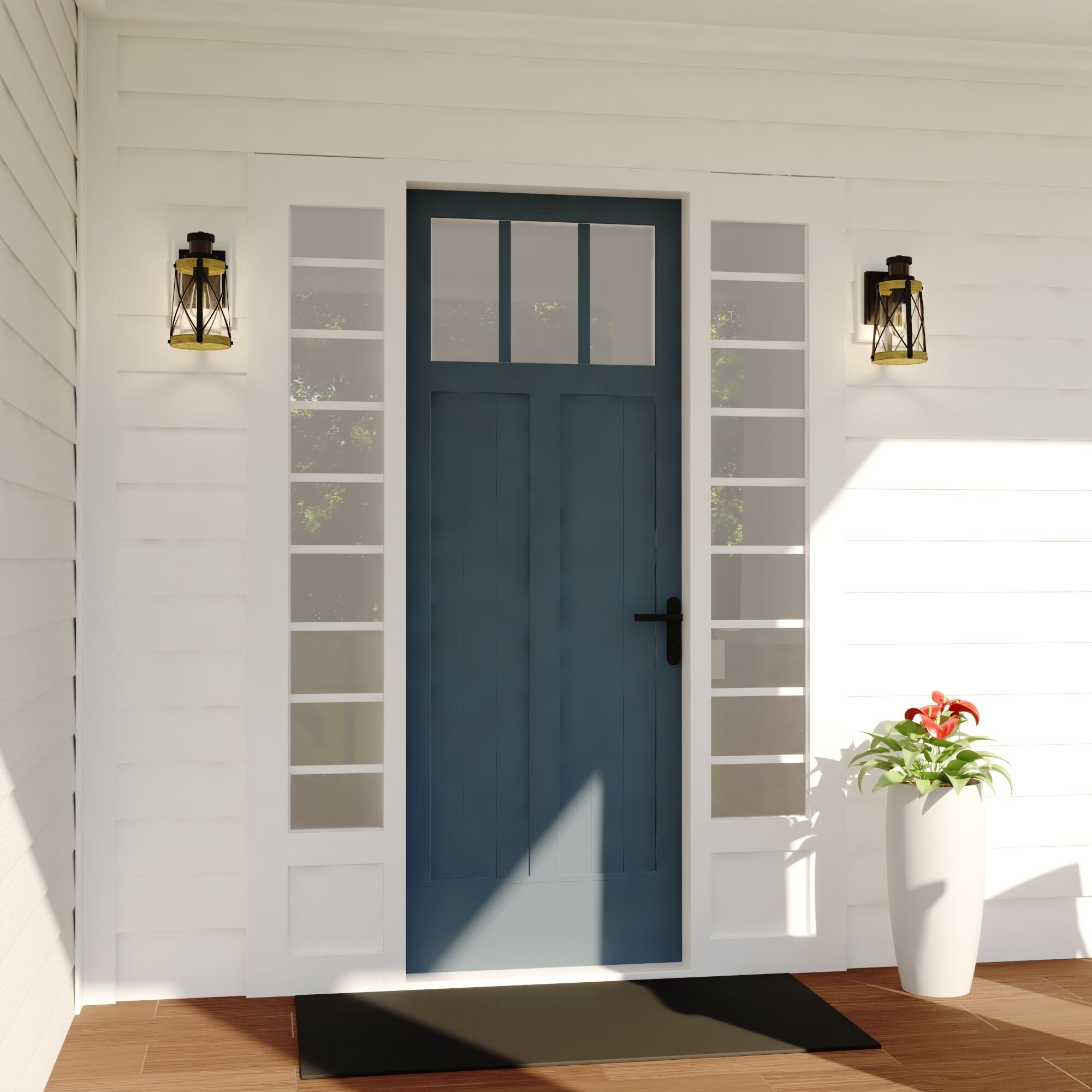 Harwood Oxidized Iron and Burnished Elm Outdoor Motion Sensor