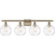 Ballston Athens Water Glass LED 36 inch Antique Brass Bath Vanity Light Wall Light