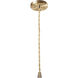 Radiance LED 14.5 inch Pewter Green and Brushed Brass Pendant Ceiling Light