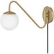 Dottie 1 Light 6 inch Lacquered Brass Sconce Wall Light