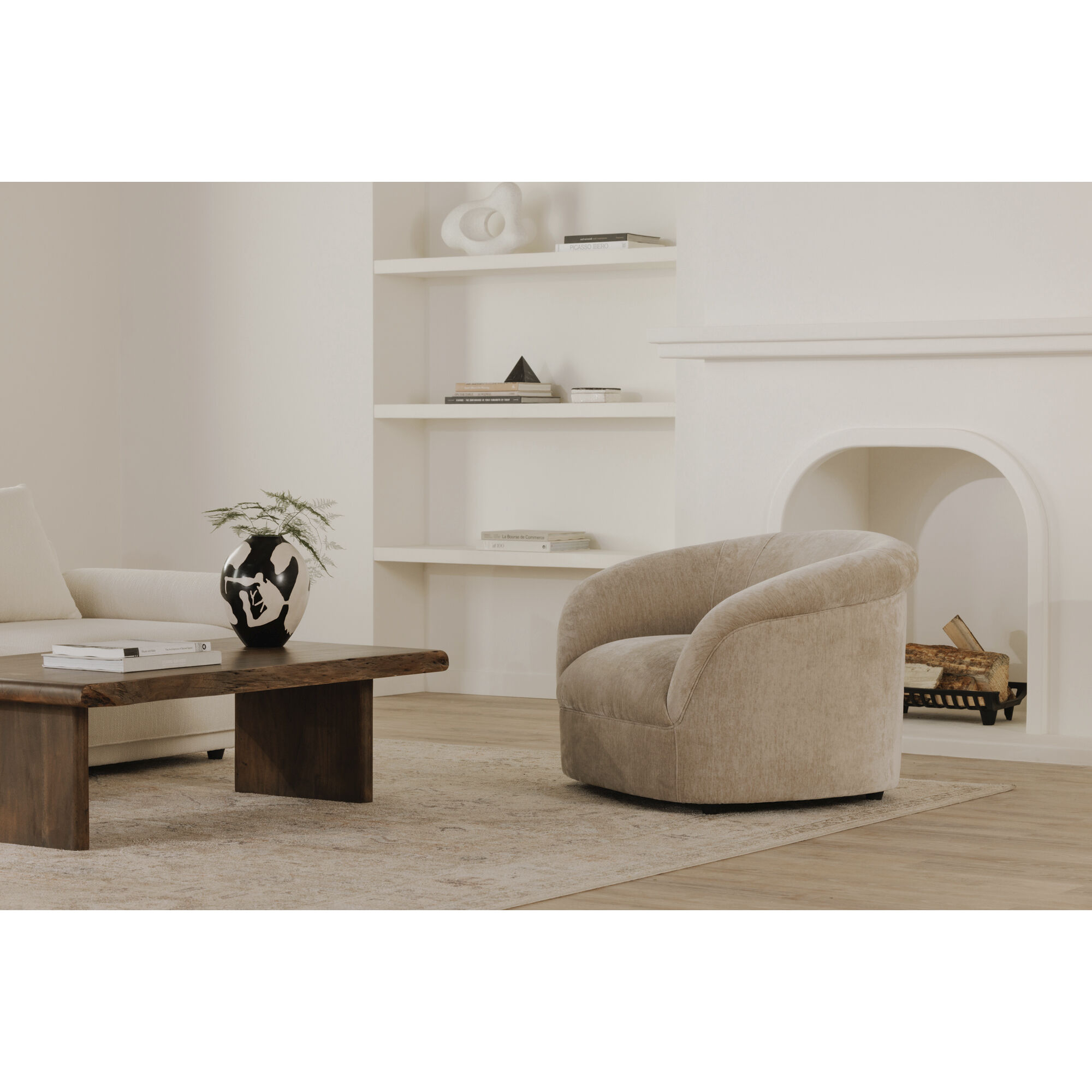 Thora Beige Lounge Chair