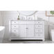 Wesley 60 X 22 X 35 inch White Vanity Sink Set