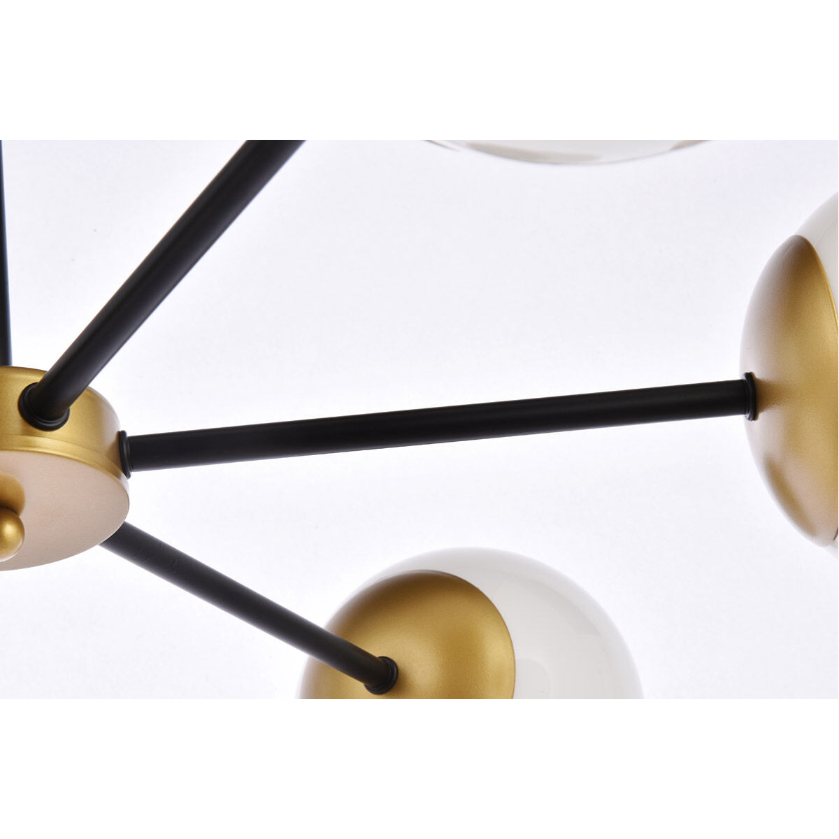 Briggs 6 Light 30 inch Black and Brass Pendant Ceiling Light