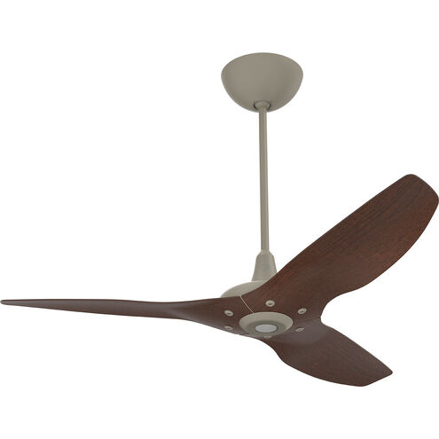 Haiku 52 inch Satin Nickel with Cocoa Wood Grain Blades Outdoor Ceiling Fan