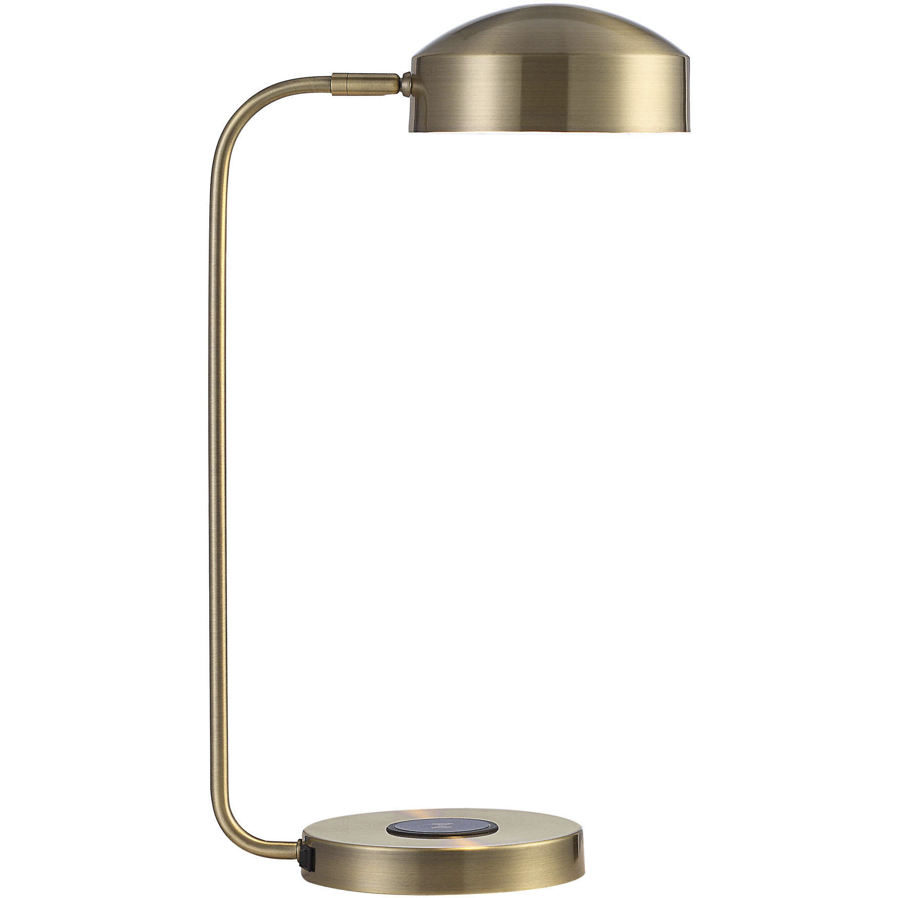 Riesco 22.5 inch 100 watt Antique Brass Desk Lamp Portable Light