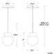 Double Bubble LED 5.13 inch Black Pendant Ceiling Light in false