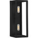 Richland 2 Light 5.5 inch Matte Black Wall Sconce Wall Light, Lighting One (Open)