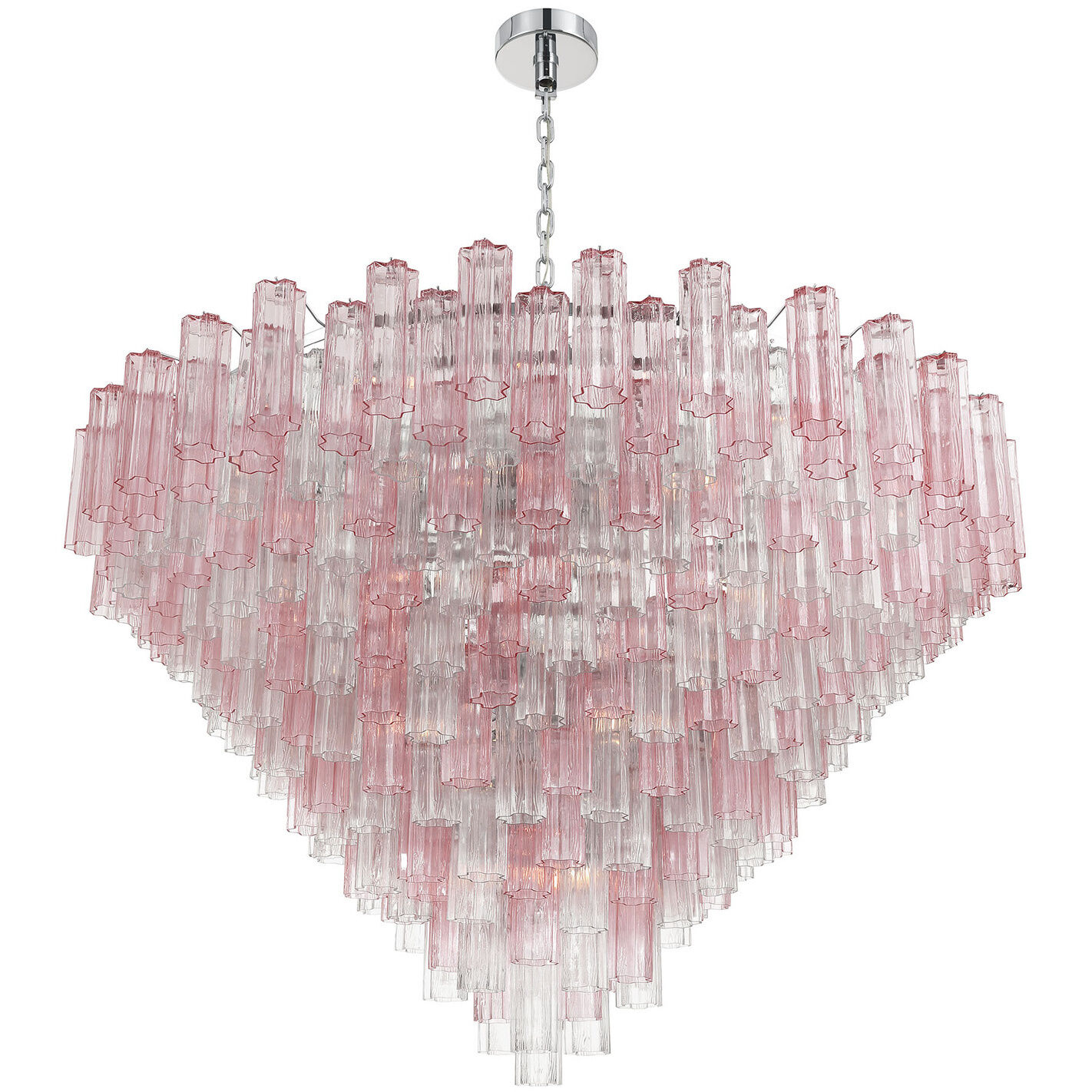 Addis 40 Light 62 inch Polished Chrome Chandelier Ceiling Light