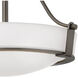 Hathaway 3 Light 16 inch Olde Bronze Indoor Semi-Flush Mount Ceiling Light in Etched White