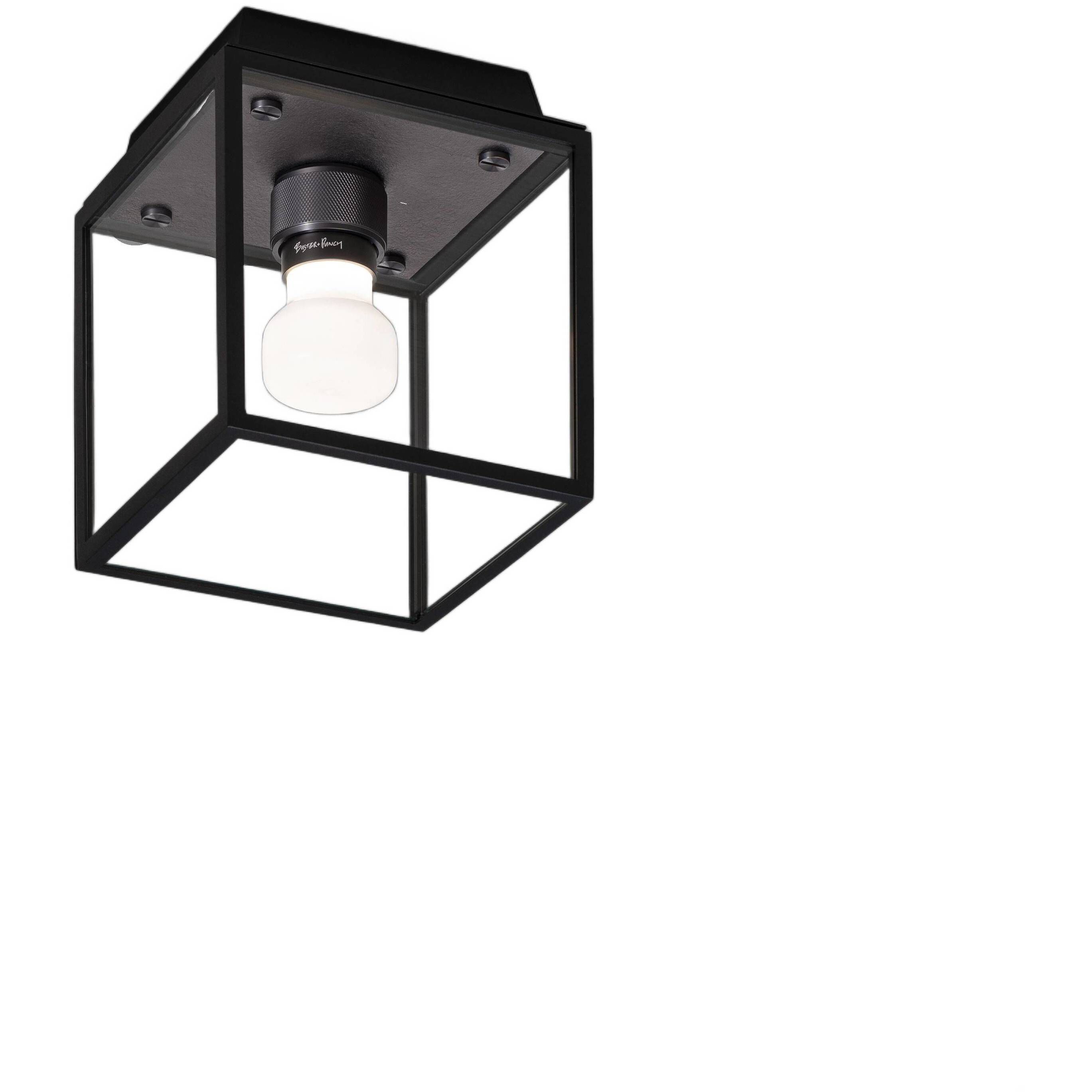 Caged Wet LED 6.81 inch Gun Metal Outdoor Semi-Flush Mount