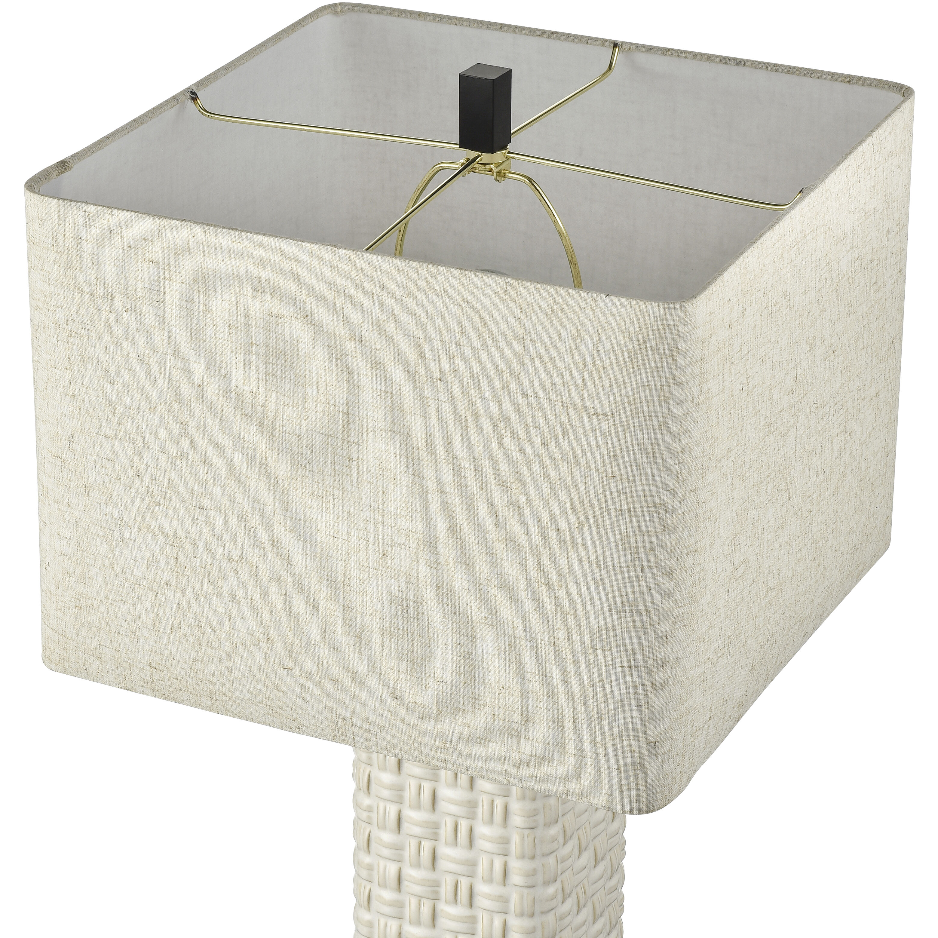 Tunstall 27.5 inch 9 watt White Glazed Table Lamp Portable Light