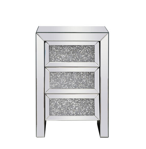 Modern 26 X 18 inch Clear Mirror Bedside Table