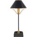 Daphne 16.5 inch 60 watt Black and Gold Table Lamp Portable Light