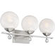 Medina 3 Light 24 inch Satin Nickel Bathroom Vanity Light Wall Light
