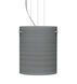 Tamburo 1 Light Satin Nickel Pendant Ceiling Light in Titan Glass, Incandescent