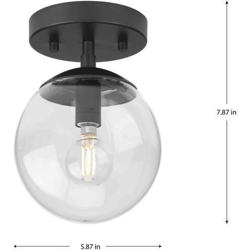 Atwell 1 Light 5.87 inch Matte Black Semi-flush Ceiling Light