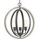 Conestee 3 Light Graphite Pendant Ceiling Light