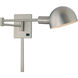 P3 6 inch 9.00 watt Matte Brushed Nickel Swing Arm Wall Sconce Wall Light